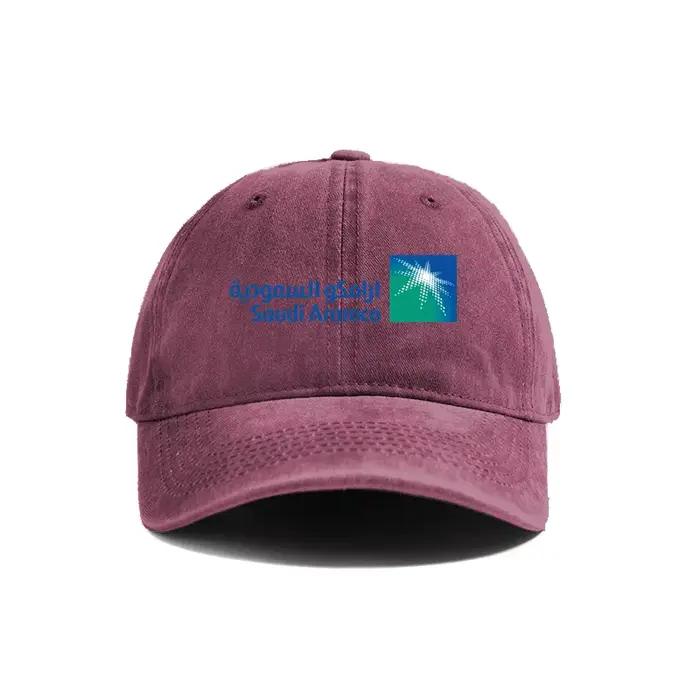 Papa chapeaux hommes extérieur réglable coton casquettes MZ-608 Casquette de baseball saoudien Aramco
