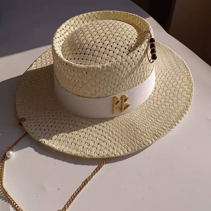 Chapeau de soleil Pork Pie 2026 avec sangle chaîne