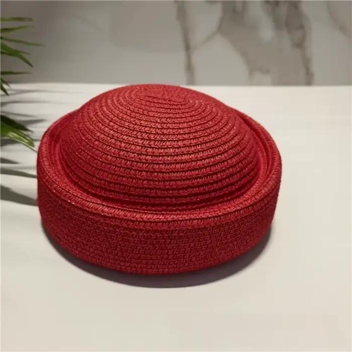 Nouveau chapeau de soleil en paille style rétro à large bord