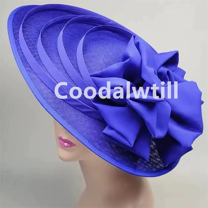 Grand Chapeau Fascinateur Femme Lin Élégant Mode Fête Occasions Spéciales