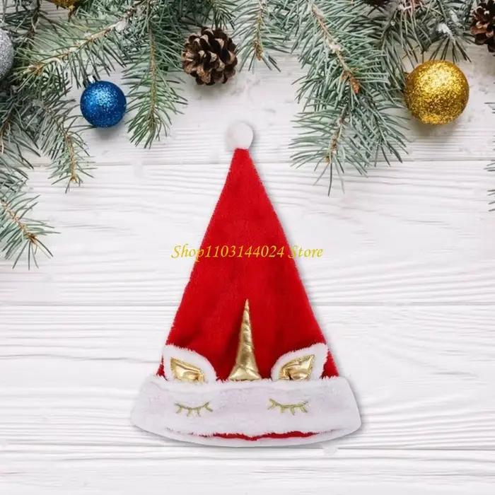 N5KE – joli chapeau noël en forme drôle, chapeau décoration licorne