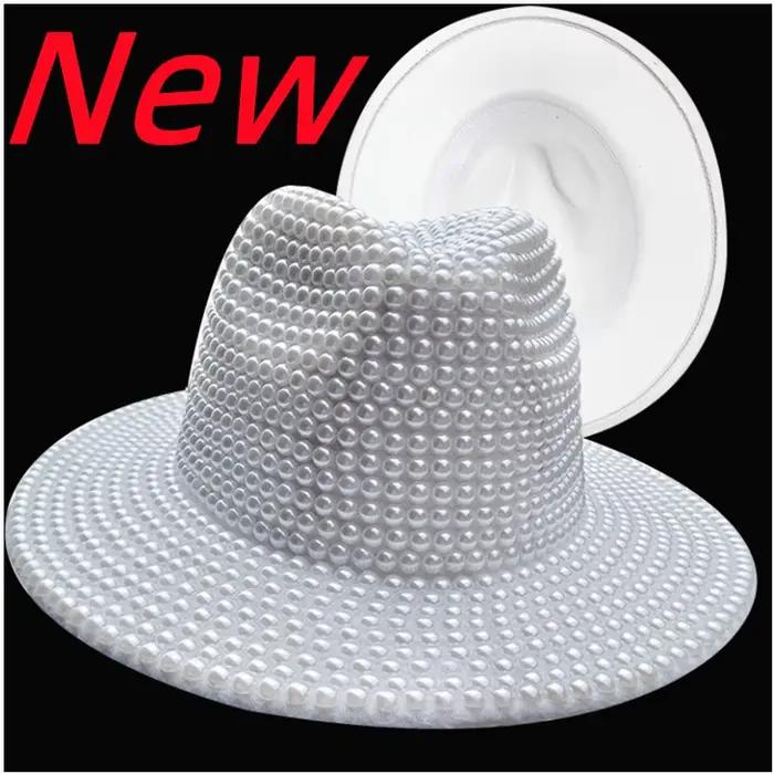 Fedora de perles épaisses pour hommes et femmes
