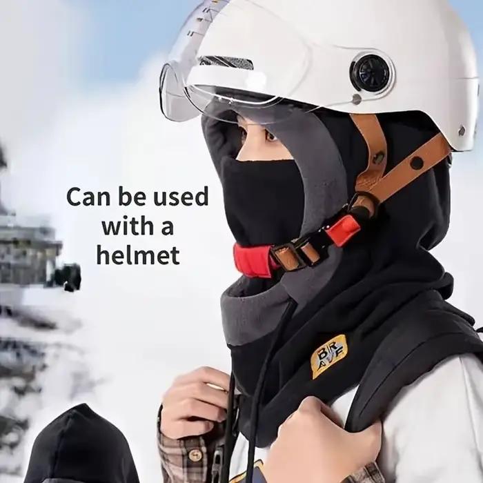 Chapeau d'hiver chaud avec masque et cache-cou 3-en-1