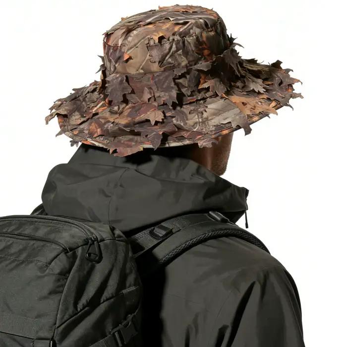 Chapeaux Boonie Camouflage Homme Feuilles 3D Casquettes Tactiques Camo