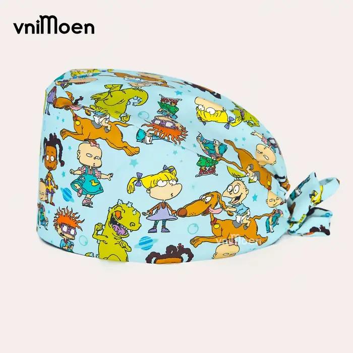 Chapeau de dentiste impression de dessin animé chapeaux de travail vétérinaires pour animaux de compagnie casquette