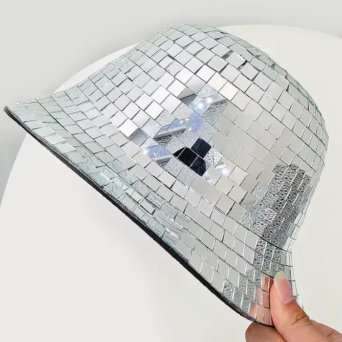 Nouveau produit Disco Ball seau chapeau mode rétro miroir Style Hip Hop homme femme