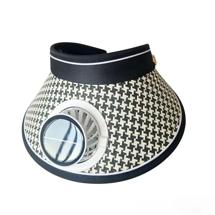 Chapeau solaire pliable pratique avec ventilateur intégré
