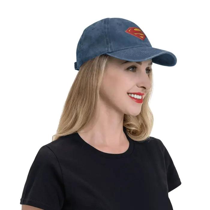 Supermans Logo casquettes de Baseball rétro en détresse lavé chapeaux unisexe Style extérieur été cadeau