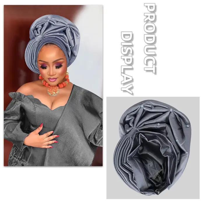 Nouveau luxe brillant Turban casquette pour femmes africain Auto Gele chapeaux Nigeria fête de mariage Geles Hijab Bonnet chapeau tête enveloppement couvre-chef