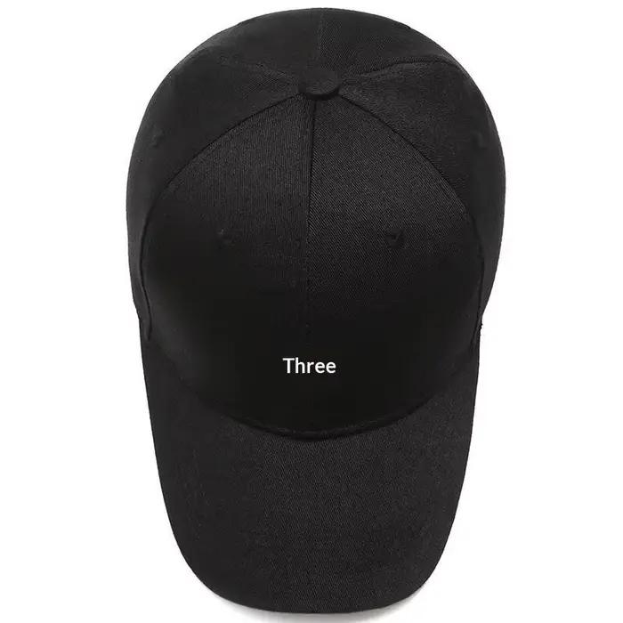 Casquette de baseball tendance et simple à trois barres horizontales pour homme et femme