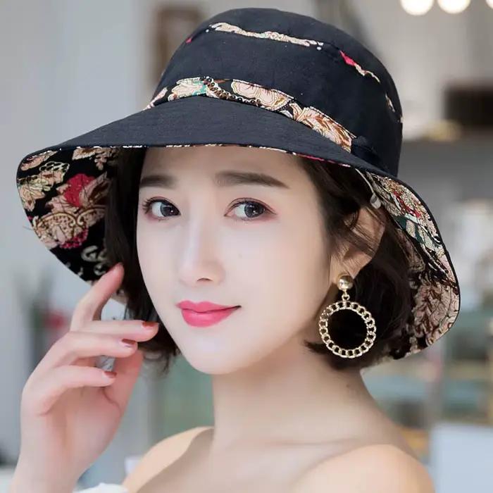 Chapeau de soleil de style ethnique pour femme