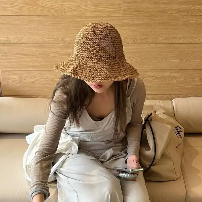 Chapeau de paille d'été pour femmes