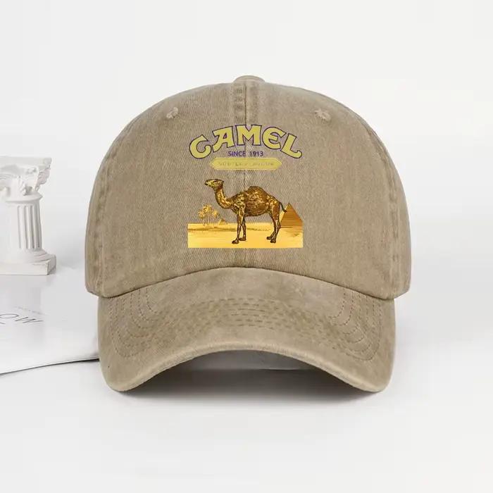 Casquette de baseball vintage avec imprimé scène désertique « Camel »