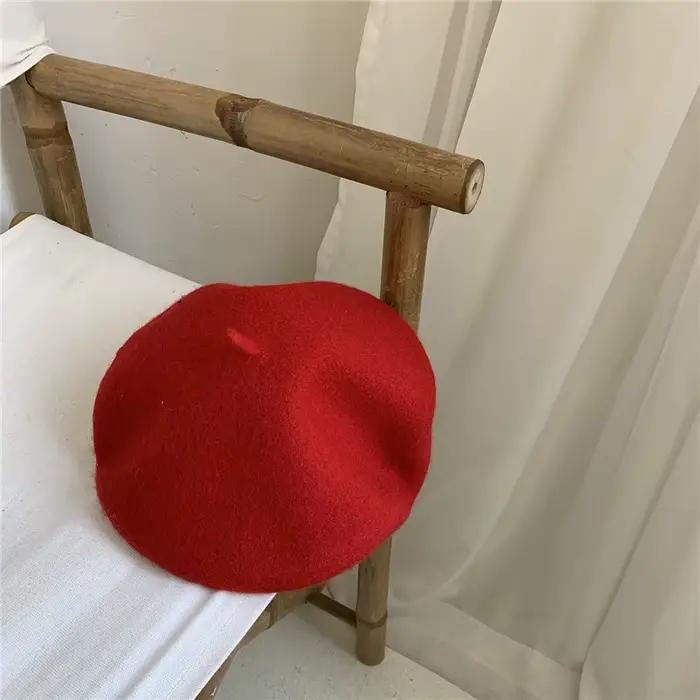Élégant laine artiste peintre chapeau nouveau hiver classique chaud femmes fille femme épaissi