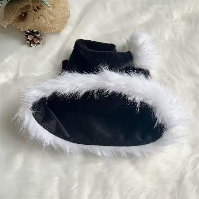 Chapeau de Père Noël en tissu doux pour adultes couleurs variées design festif pour les fêtes de fin d année et événements costumés