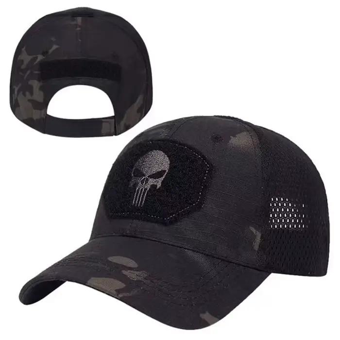 Casquette de baseball en maille unisexe avec motifs de dessin animé et camouflage réglable pour plein air et sports décontractés quatre saisons