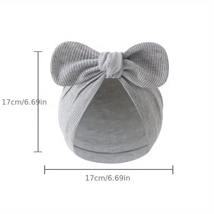 3 pièces/ensemble bébé nœud chapeau gants chaussettes coton nouveau-né Bonnet couleur unie