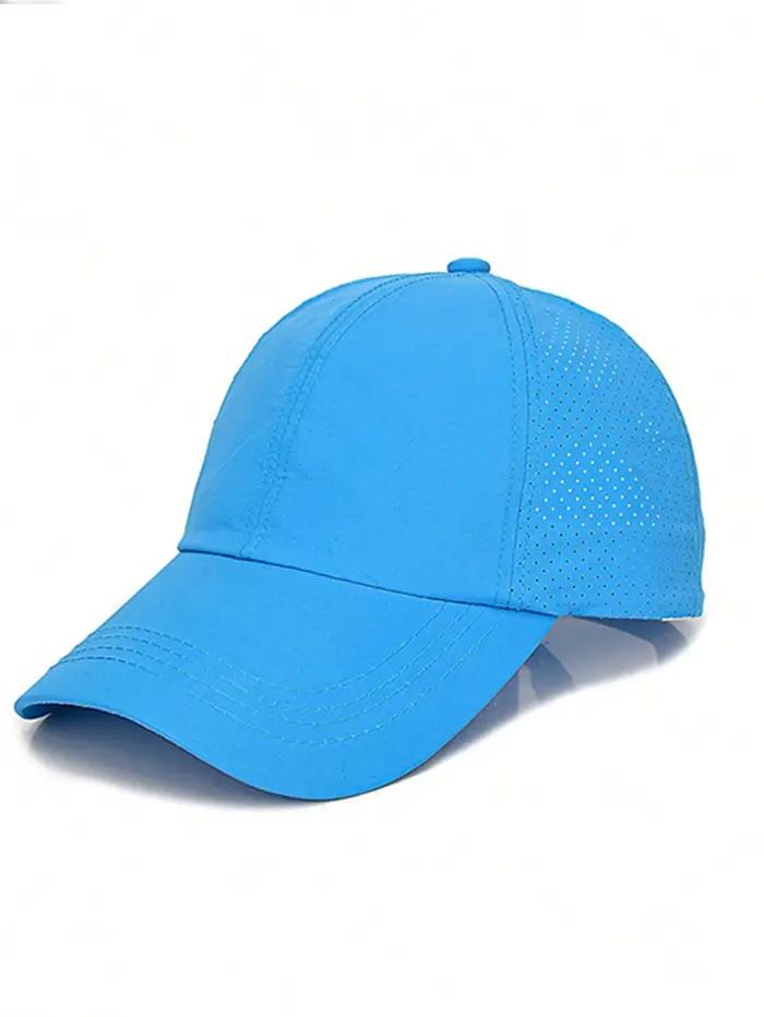 Casquette de baseball pour femme en polyester à visière croisée style demi-casquette pour sports et loisirs années quatre saisons décontractée ajustement réglable