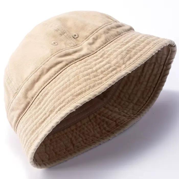 Chapeau de seau en coton japonais pour homme et femme, protecteur solaire, bord court, style sportif, multicolore pour les occasions décontractées