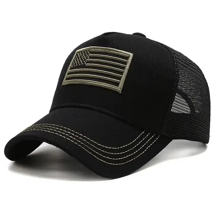 Casquette de baseball en maille avec drapeau américain