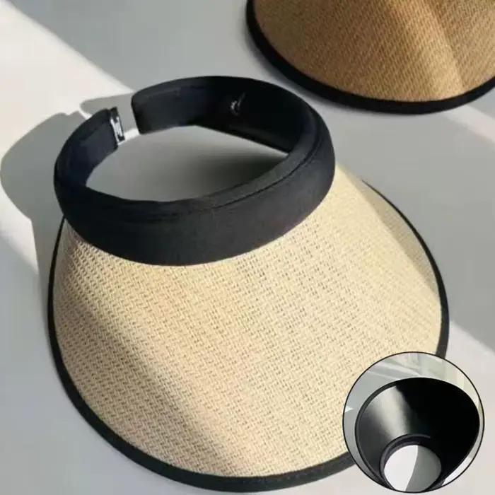 RICYGVM Chapeau de soleil d'été en vinyle pour femme