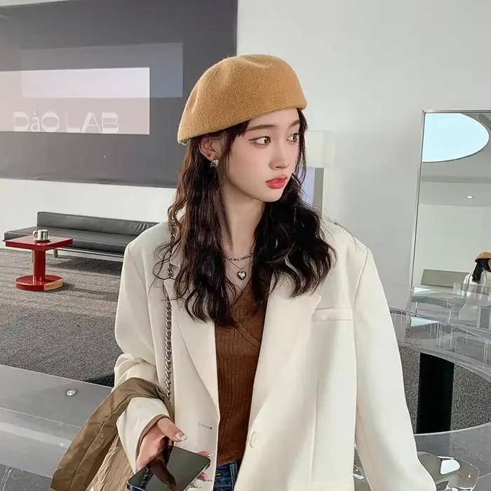 Casquette Newsboy britannique Y2K pour femme