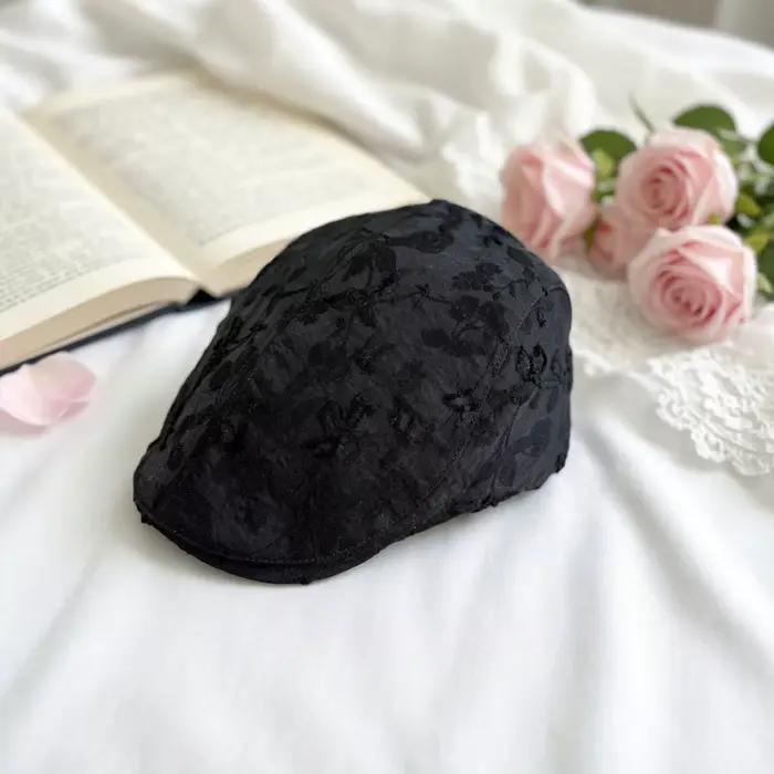 Casquette de baseball jacquard déchirée pour femme britannique
