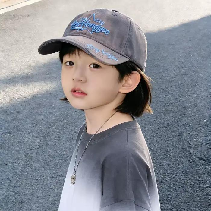 Casquette de baseball brodée délavée pour enfants