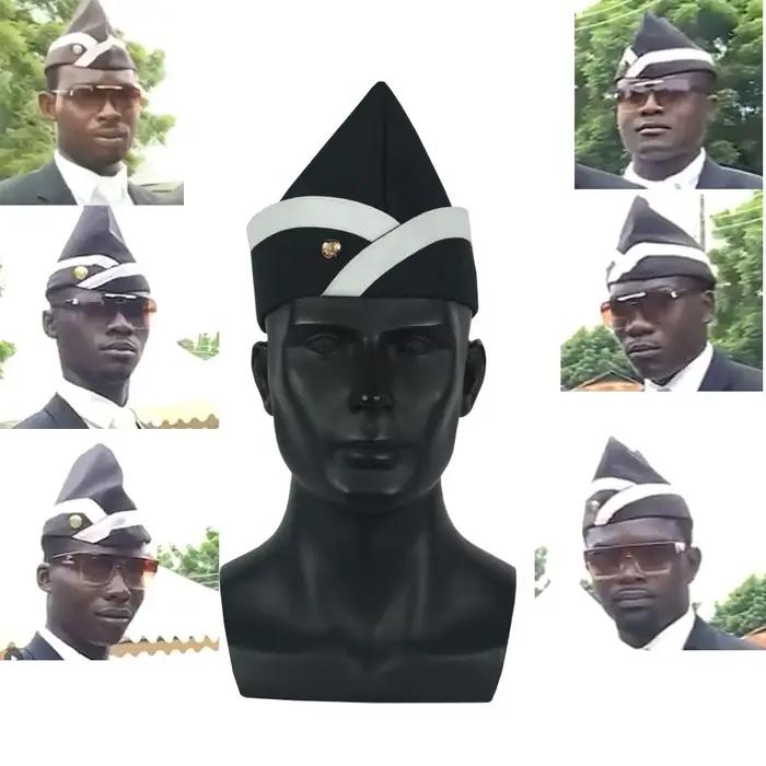 Cosplay Ghana Pallbearers cercueil danse casquette noire équipe