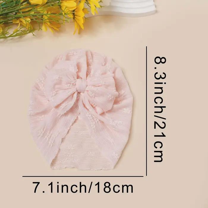 Chapeau en maille pour bébé unisexe avec nœud élégant pour 0-3 mois 4-6 mois 7-9 mois 10-12 mois 13-18 mois 19-24 mois années春天夏天用的婴儿网眼帽，带蝴蝶结，可爱透气弹力，适合春季和夏季，柔软舒适，婴儿配饰