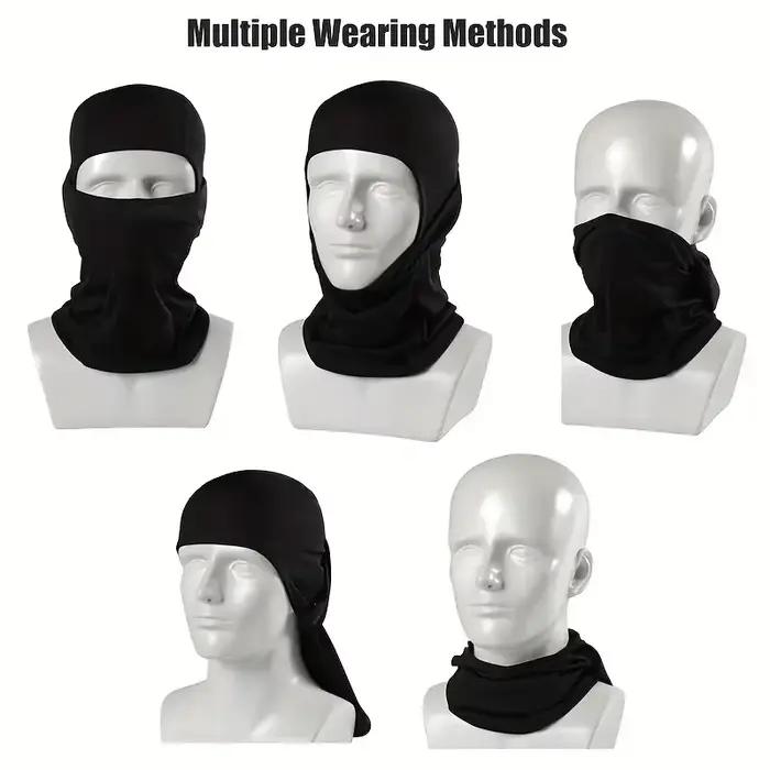 Cagoule tactique coupe-vent homme tricoté polyester protection anti-vent randonnée chasse ski vélo activité extérieure