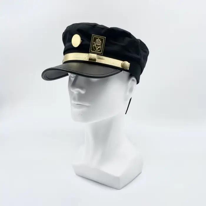 Casquette de Cosplay unisexe pour adultes Badge en métal accessoire de chapeau aventure Bizarre de JoJo Kujo Jotaro