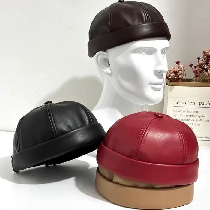 Chapeau de conducteur en cuir PU