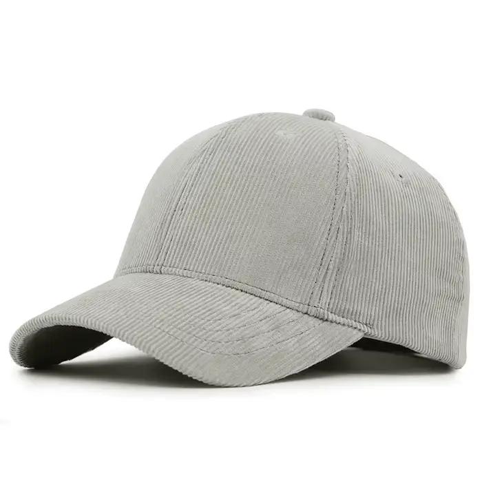 Casquette en velours côtelé pour homme à grande circonférence de tête
