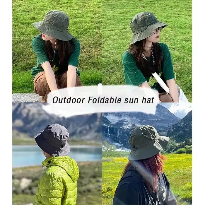 Chapeau de pêcheur pliable imperméable avec protection solaire anti-uv pour hommes et femmes activités de plein air camping randonnée alpinisme