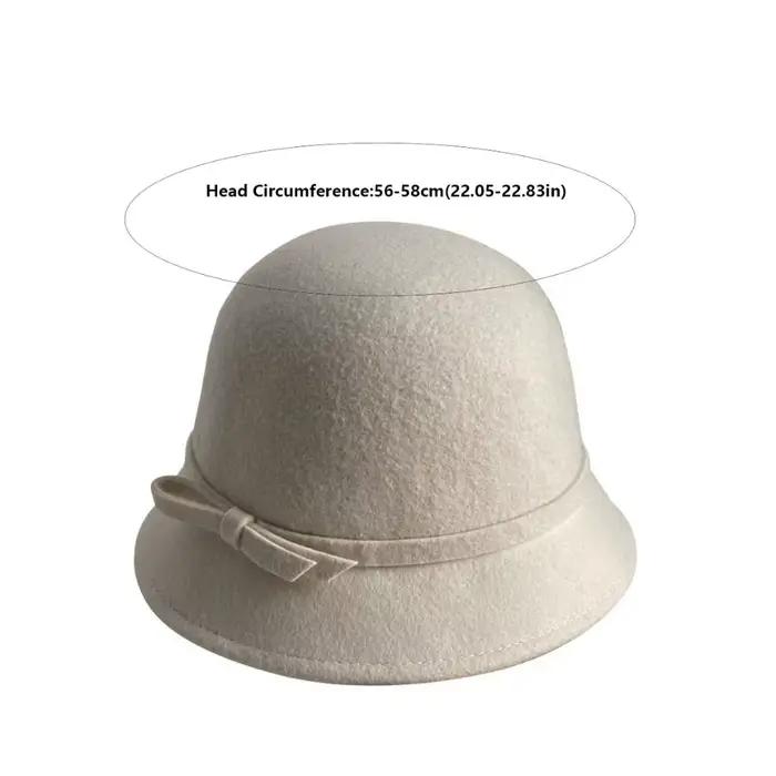 Chapeau formel en feutre de style Hepburn