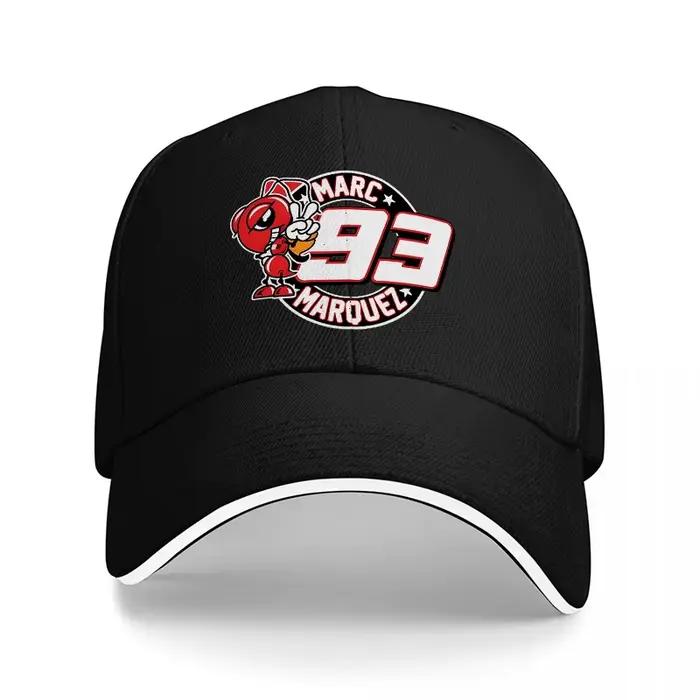 Casquette de baseball MARC 93 avec logo rouge à motif anthropomorphe