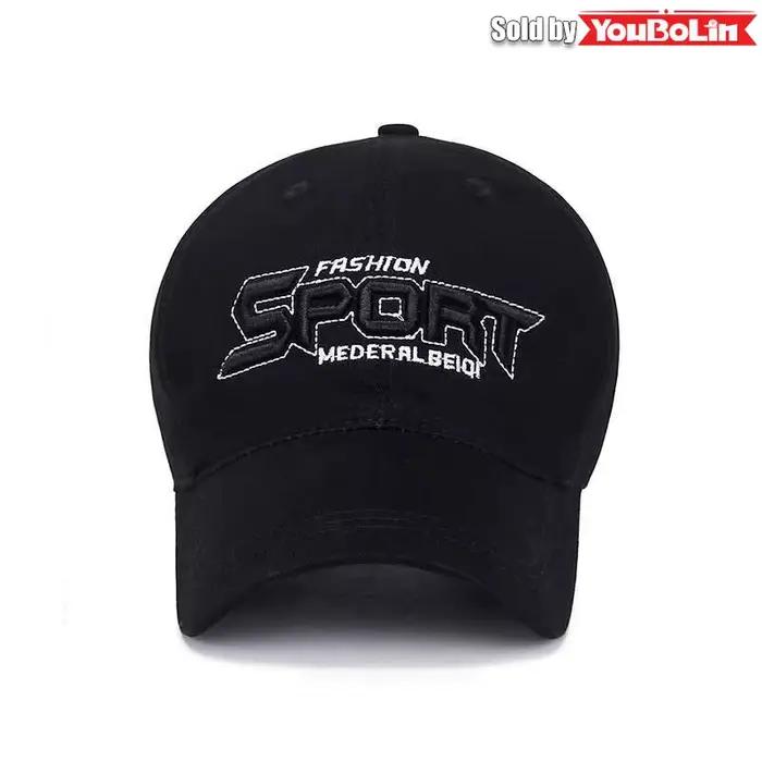 Casquette de baseball réglable en coton avec broderie 3D SPORT Letters