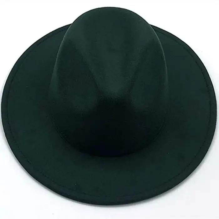 Chapeaux Fedora classiques en feutre bicolore pour hommes