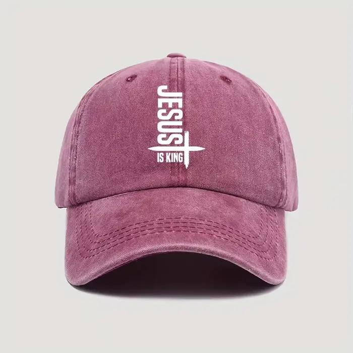 Casquette de baseball unisexe avec imprimé Jesus Is King