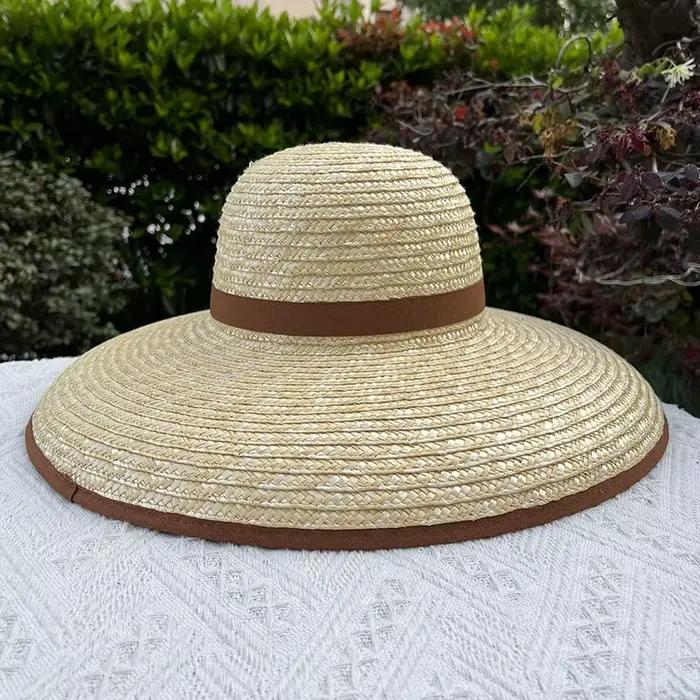 Nouveau Chapeau de Paille Tendance pour Femme