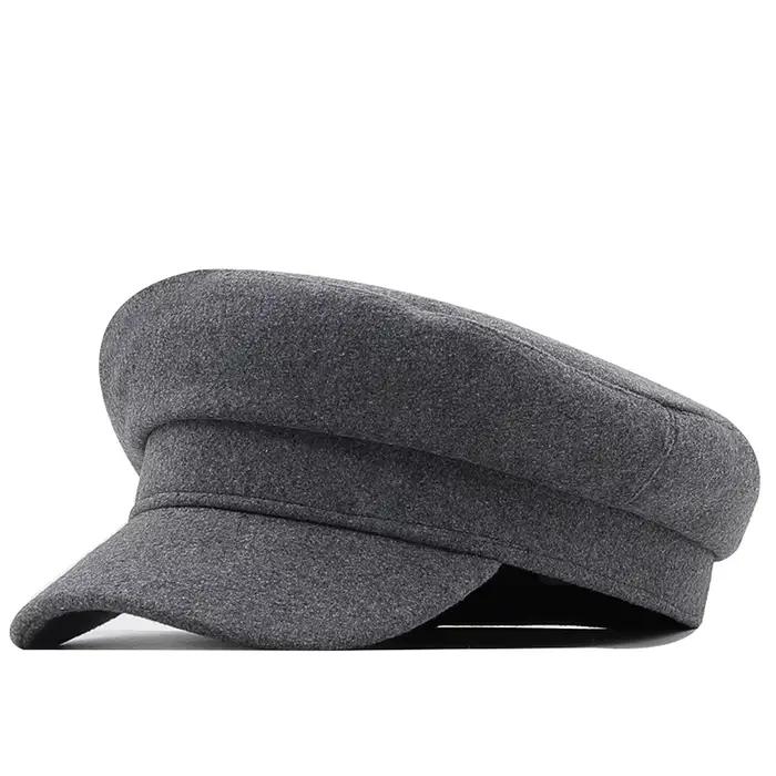 Chapeau militaire noir classique pour femme