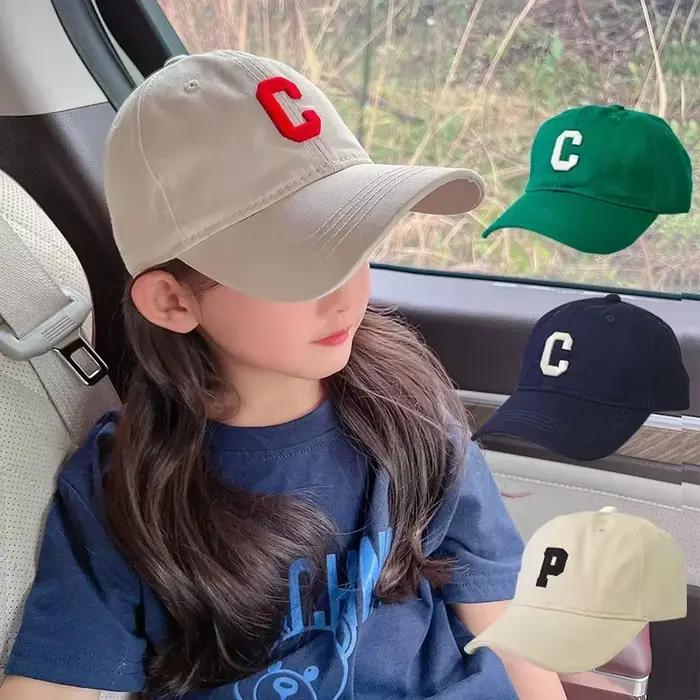 Casquette de baseball coréenne réglable en coton et polyester pour enfants et bébés dessins animés protection solaire occasions estivales