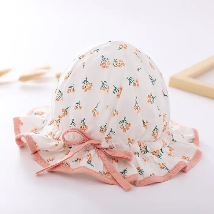 Chapeau de bébé léger respirant protection UV nœud élégant visières larges réglables occasions spéciales nouveau-né enfant