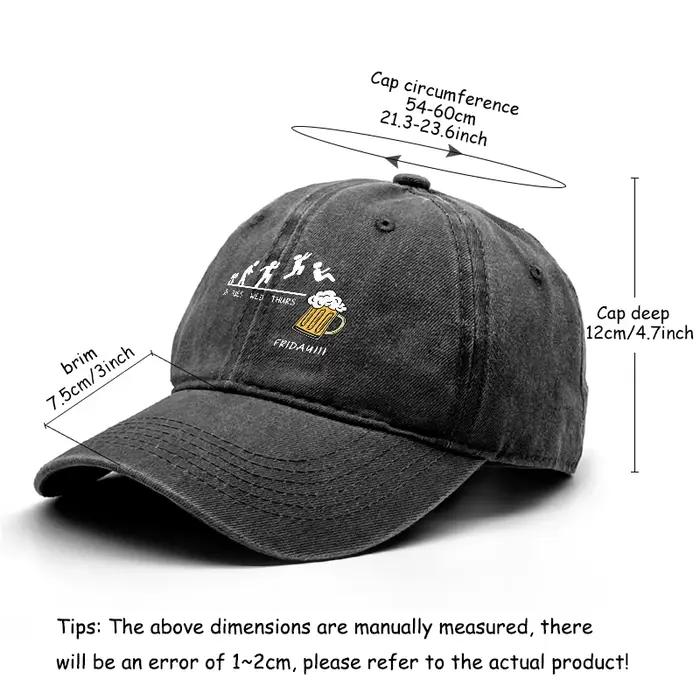Casquette de Baseball imprimée bière du vendredi