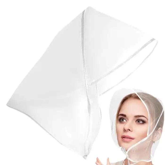 Chapeau de pluie transparent réutilisable imperméable à large bord pour femme