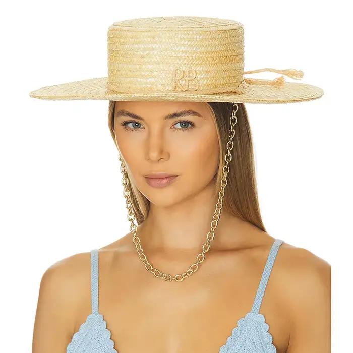 Chapeau de paille naturel pour femmes