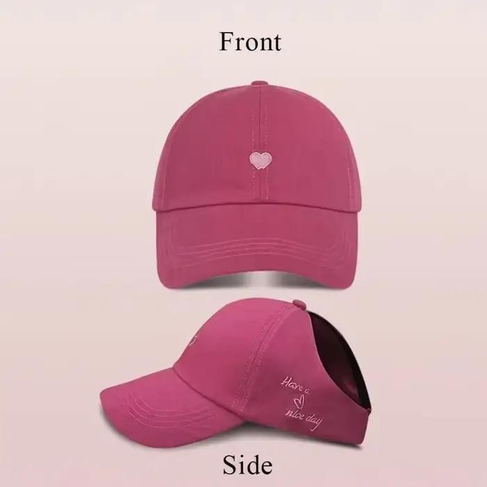 Casquette de baseball pour enfants unisexe avec motif cœur creux, ajustable pour garçons et filles, chapeau de pêcheur pour activités en plein air et événements spéciaux