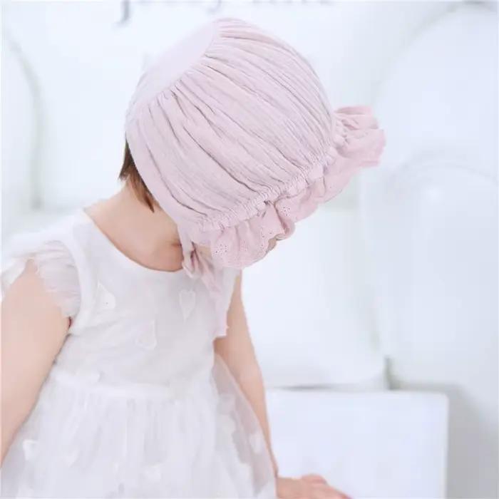Dentelle nouveau-né bébé chapeau mignon coton enfants