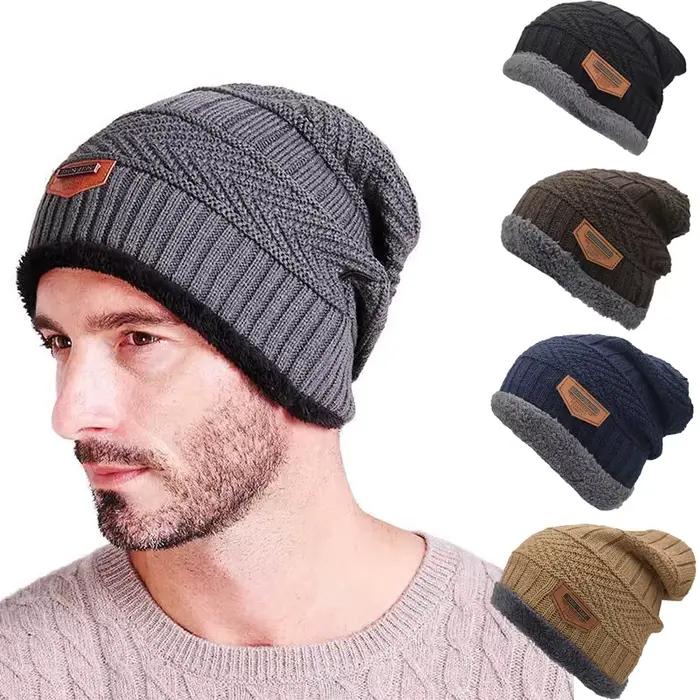 Bonnet en fourrure sans bord pour hommes et femmes